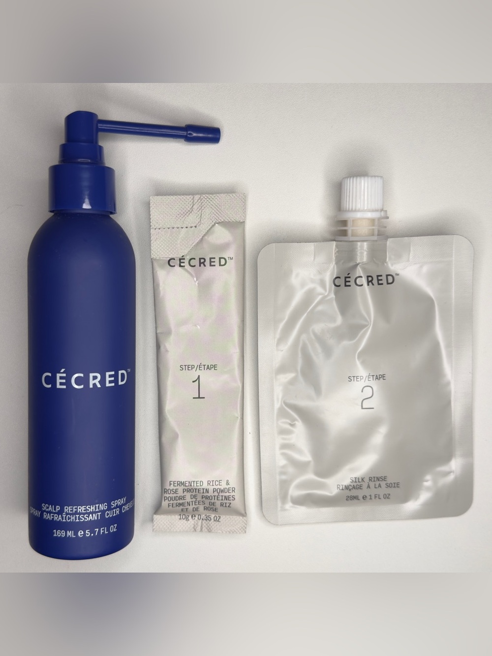 Cecred lot - Scalp Refresher + Protein Powder (Step 1) & Silk Rinse (Step 2)